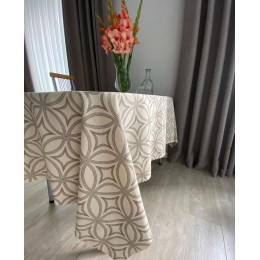 Тефлоновая Скатерть Tablecloth Абстракция Беж110*150 см Тефлоновая Скатерть Tablecloth Абстракция Беж110*150 см
