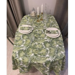 Тефлоновая Скатерть Tablecloth Тропик Зеленый  110*150 см
