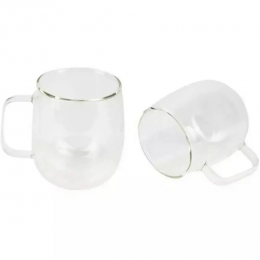 Набір склянних чашок Bergner Coffee & tea lovers, 400 мл, 2 шт (BG-20116-MM)
