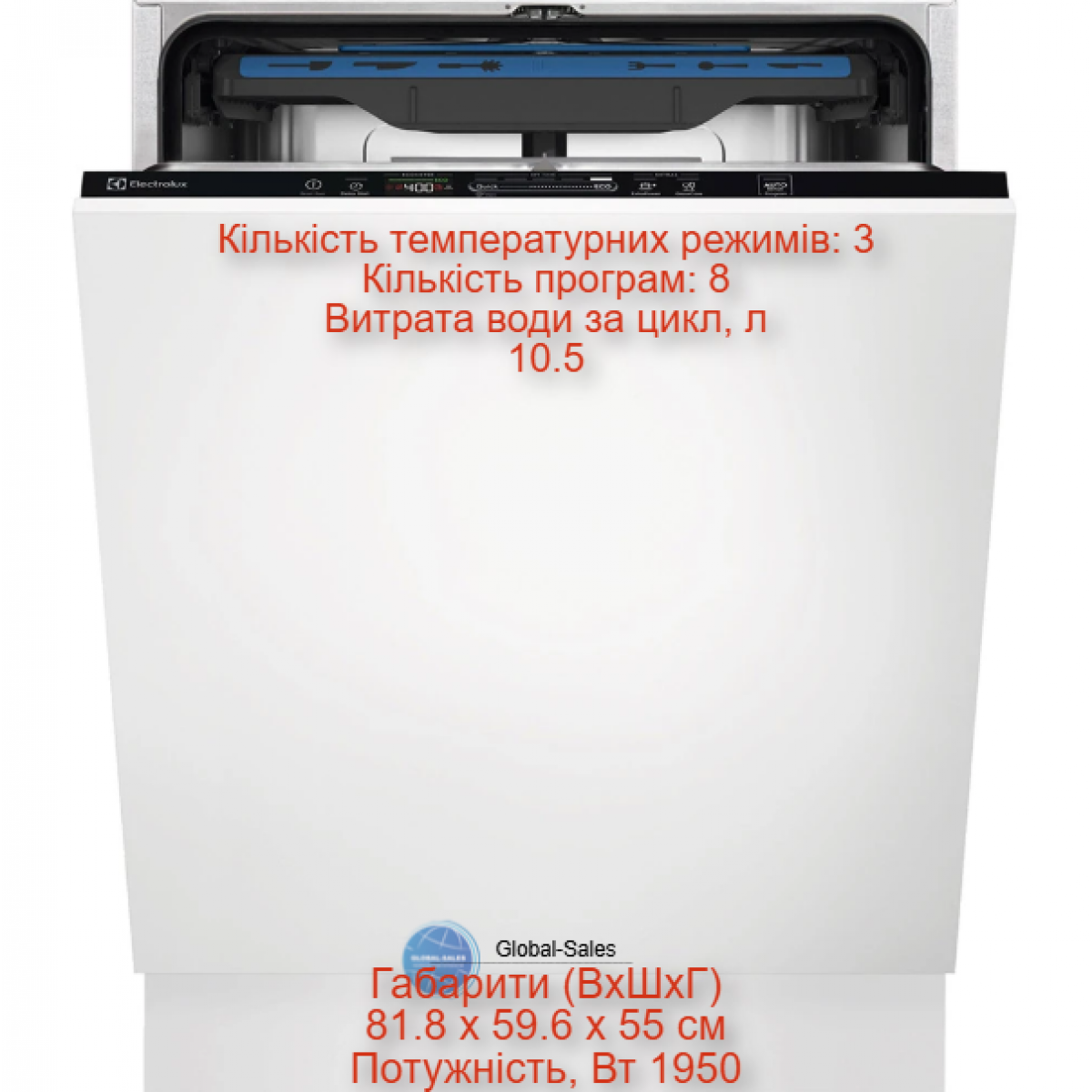 Посудомийна машина вбудована Electrolux EEM48300L Посудомийна машина вбудована Electrolux EEM48300L