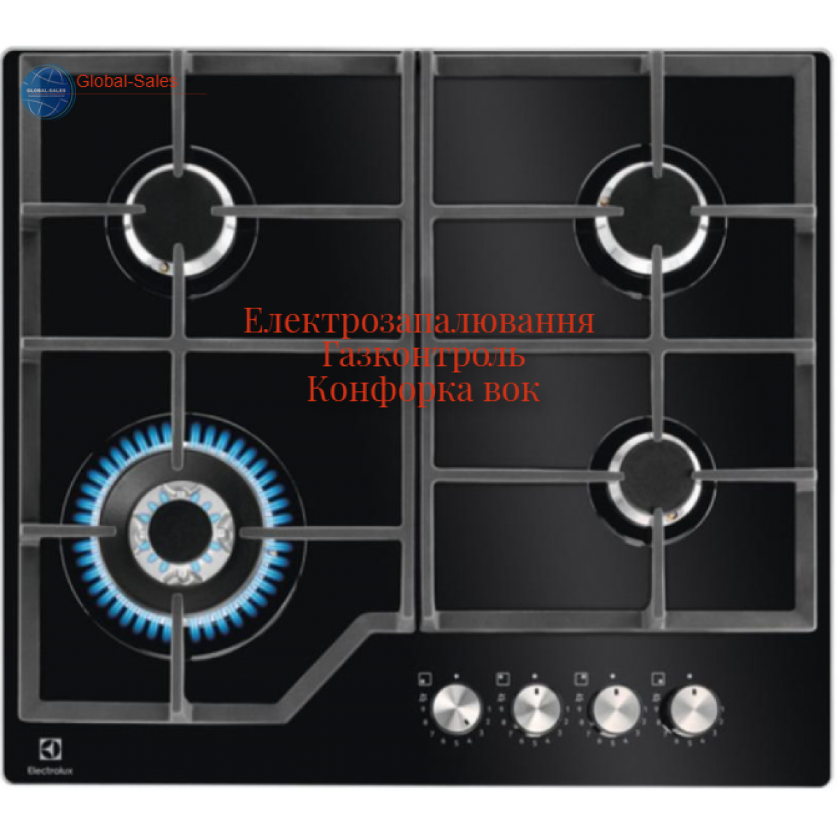 Варильна поверхня газова ELECTROLUX KGG64362K Варильна поверхня газова ELECTROLUX KGG64362K