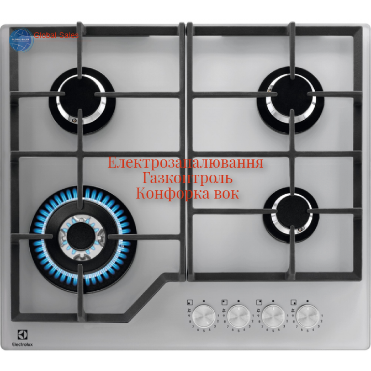 Варильна поверхня газова ELECTROLUX KGG64362S Варильна поверхня газова ELECTROLUX KGG64362S