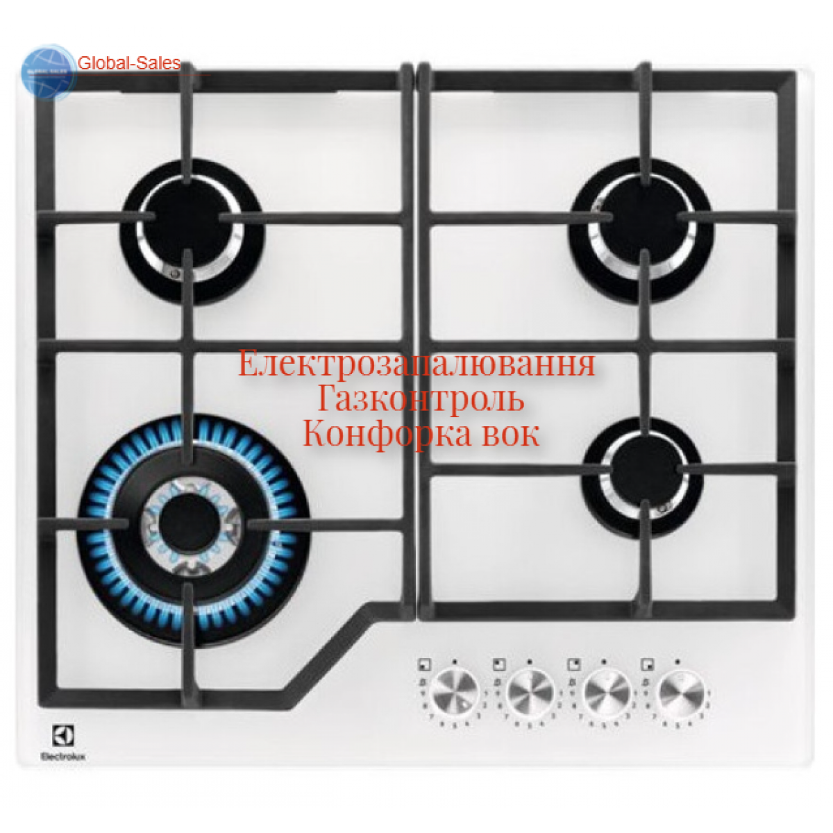 Варильна поверхня газова ELECTROLUX KGG64362W Варильна поверхня газова ELECTROLUX KGG64362W
