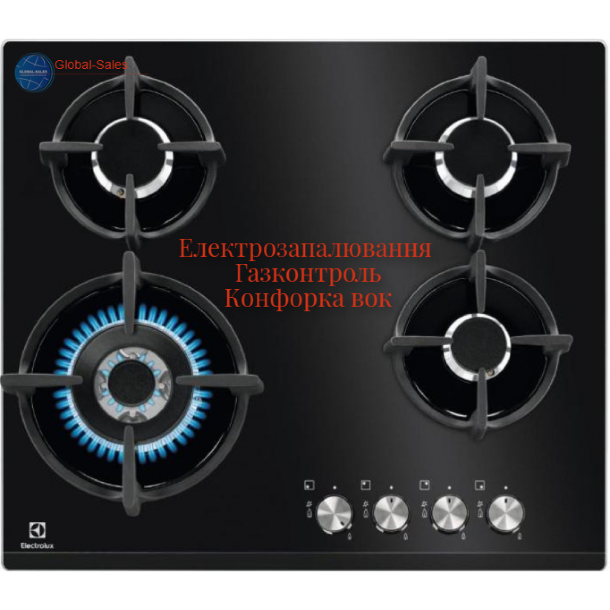 Варильна поверхня газова ELECTROLUX KGG6437K Варильна поверхня газова ELECTROLUX KGG6437K