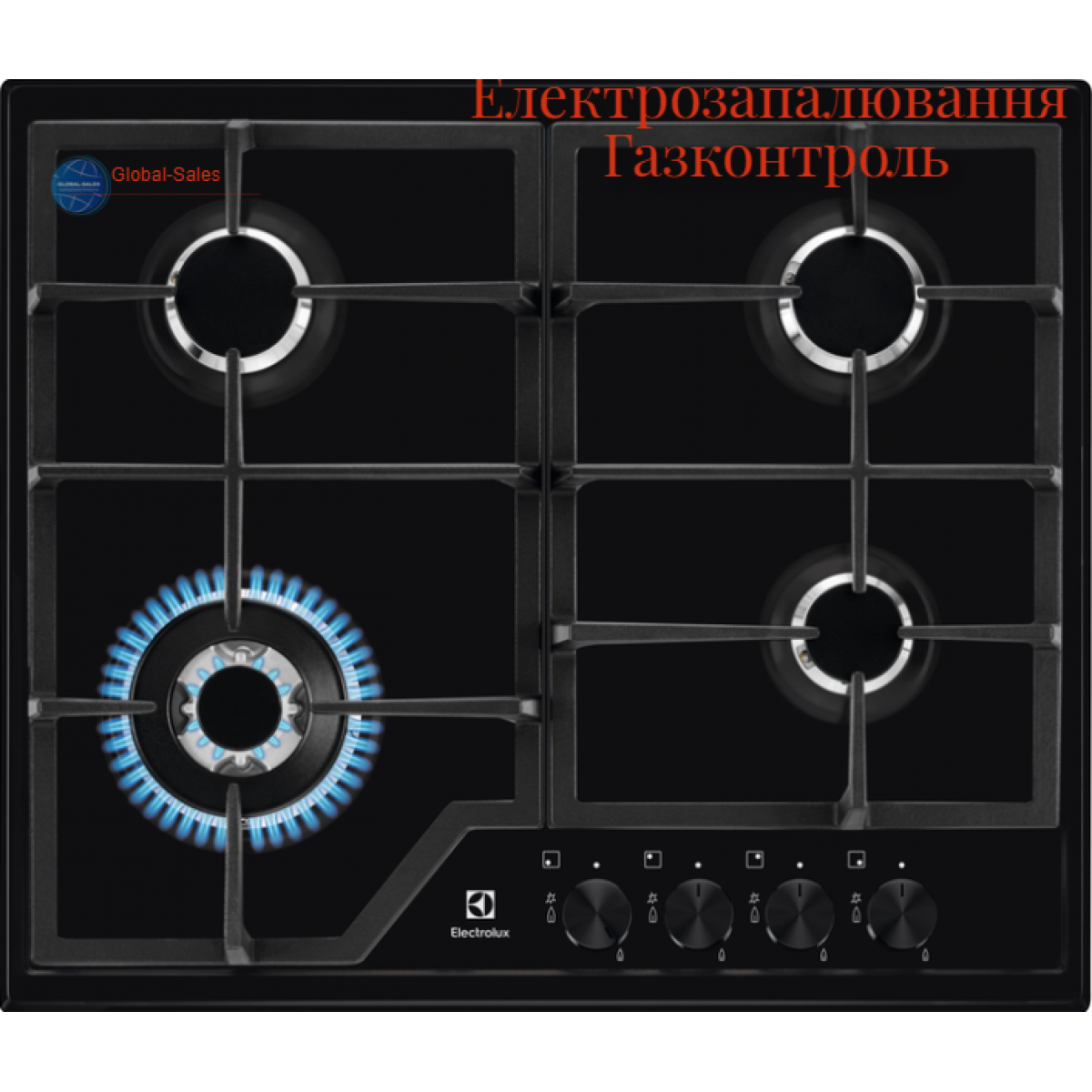 Варильна поверхня газова ELECTROLUX KGS6436K Варильна поверхня газова ELECTROLUX KGS6436K