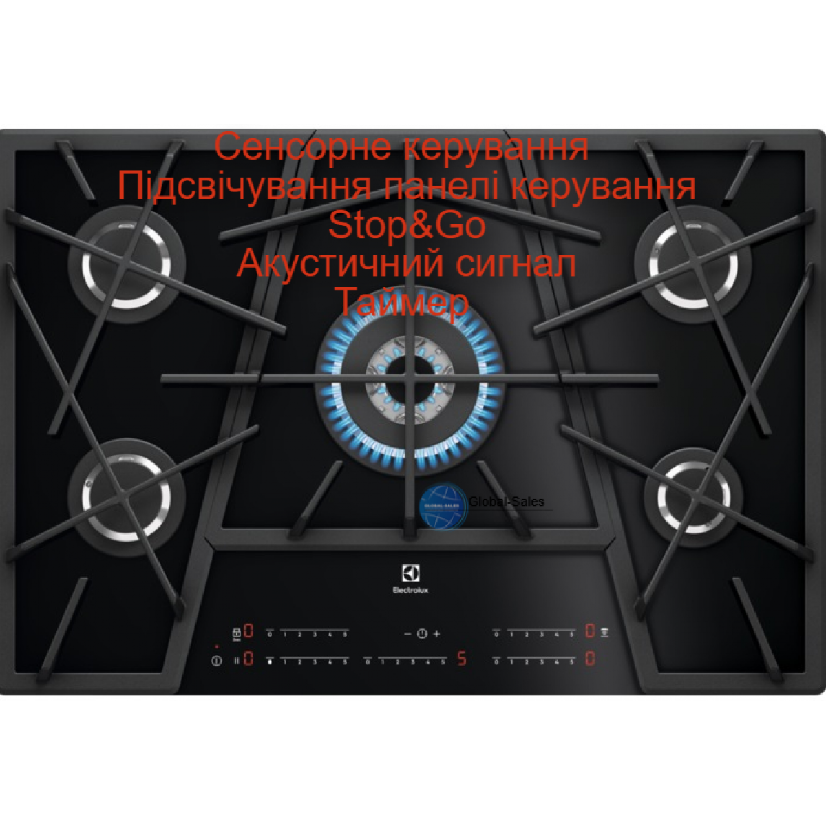 Варильна поверхня газова ELECTROLUX KGV7539IK Варильна поверхня газова ELECTROLUX KGV7539IK
