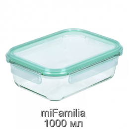 Контейнер для зберігання, запікання, заморозки miFamilia 1000 мл Full wrapped collection (6302) прямокутний Контейнер для зберігання, запікання, заморозки miFamilia 1000 мл Full wrapped collection (6302) прямокутний