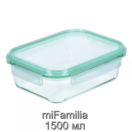 Контейнер для зберігання, запікання, заморозки miFamilia 1500 мл Full wrapped collection (6303) прямокутний Контейнер для зберігання, запікання, заморозки miFamilia 1500 мл Full wrapped collection (6303) прямокутний