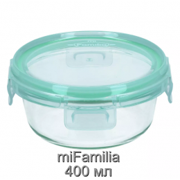 Контейнер для зберігання, запікання, заморозки miFamilia 400 мл Full wrapped collection (6307) круглий Контейнер для зберігання, запікання, заморозки miFamilia 400 мл Full wrapped collection (6307) круглий