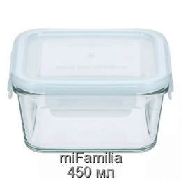 Контейнер для зберігання, запікання, заморозки miFamilia 450 мл Nested collection (6033) квадратний Контейнер для зберігання, запікання, заморозки miFamilia 450 мл Nested collection (6033) квадратний