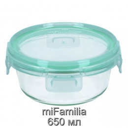 Контейнер для зберігання, запікання, заморозки miFamilia 650 мл Full wrapped collection (6308) круглий Контейнер для зберігання, запікання, заморозки miFamilia 650 мл Full wrapped collection (6308) круглий