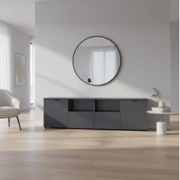 Комод Doros Рон 4 Графит 2 фасада 2 шухляды 180х38х50 (44900234)