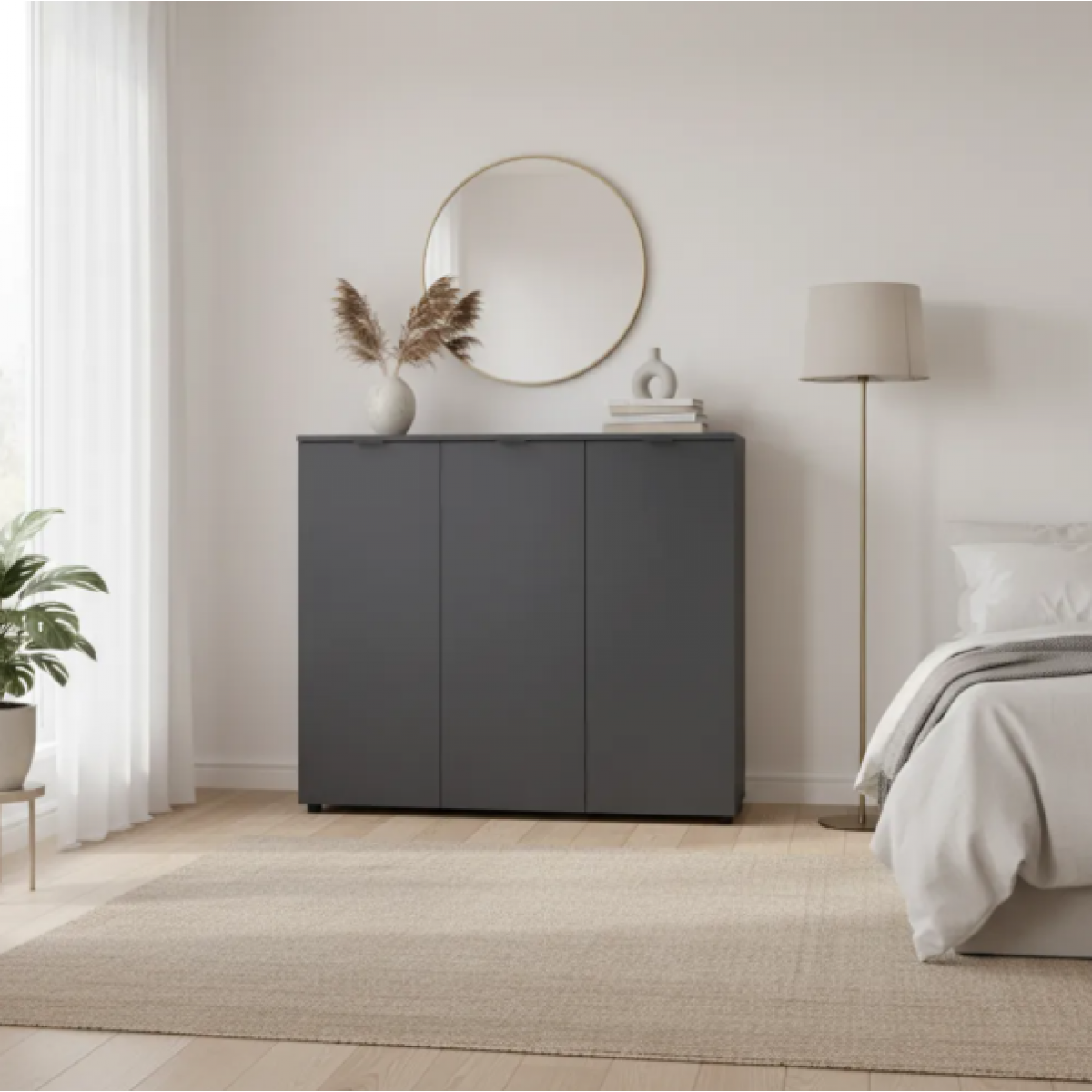 Комод Doros Рон 6 3 фасада Графит 120х38х100 (41516000)