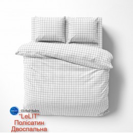 Постельное белье “LeLIT”,Полисатин,Белый,Двухспальный P-0171