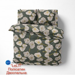 Постельное белье "LeLIT",Полисатин,Зеленый,Двухспальный P-0160