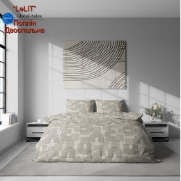 Постельное белье "LeLIT", Поплин,Темно-Бежевый,Двухспальный, L-2047