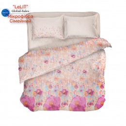 Постельное белье "LeLIT",Микрофибра,Светло-Розовый,Семейный P-0137