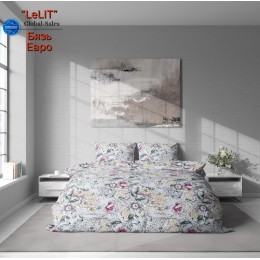 Постельное белье LeLIT B-1180, Бязь, Светло-серый, Евро