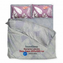Комплект постельного белья SoundSleep Banana Leaves бязь Евро 200х220 см сиреневый (2800004783613)