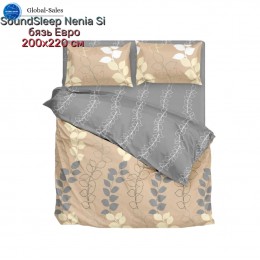 Комплект постельного белья SoundSleep Nenia бязь евро 200х220 см серый (2800004680691)