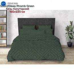 Комплект постельного белья SoundSleep Rhomb Green бязь полуторный 160х220 см (94131338)
