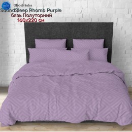 Комплект постельного белья SoundSleep Rhomb Purple бязь полуторный 160х220 см фиолетовый (2800004674379)