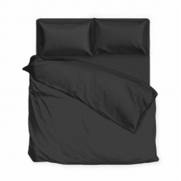 Комплект постельного белья SoundSleep Silken сатин-страйп Двухспальный евро 200х220 см черный (2800004482219)