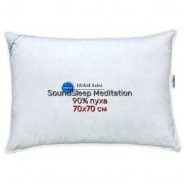 Подушка SoundSleep Meditation 90% пуха 70х70 см белая (91118165) Подушка SoundSleep Meditation 90% пуха 70х70 см белая (91118165)