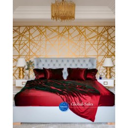 Фабричний Євро комплект атласної постільної білизни Moka Textile 200*220 простирадло на резинці і 4 наволочки Фабричний Євро комплект атласної постільної білизни Moka Textile 200*220 простирадло на резинці і 4 наволочки