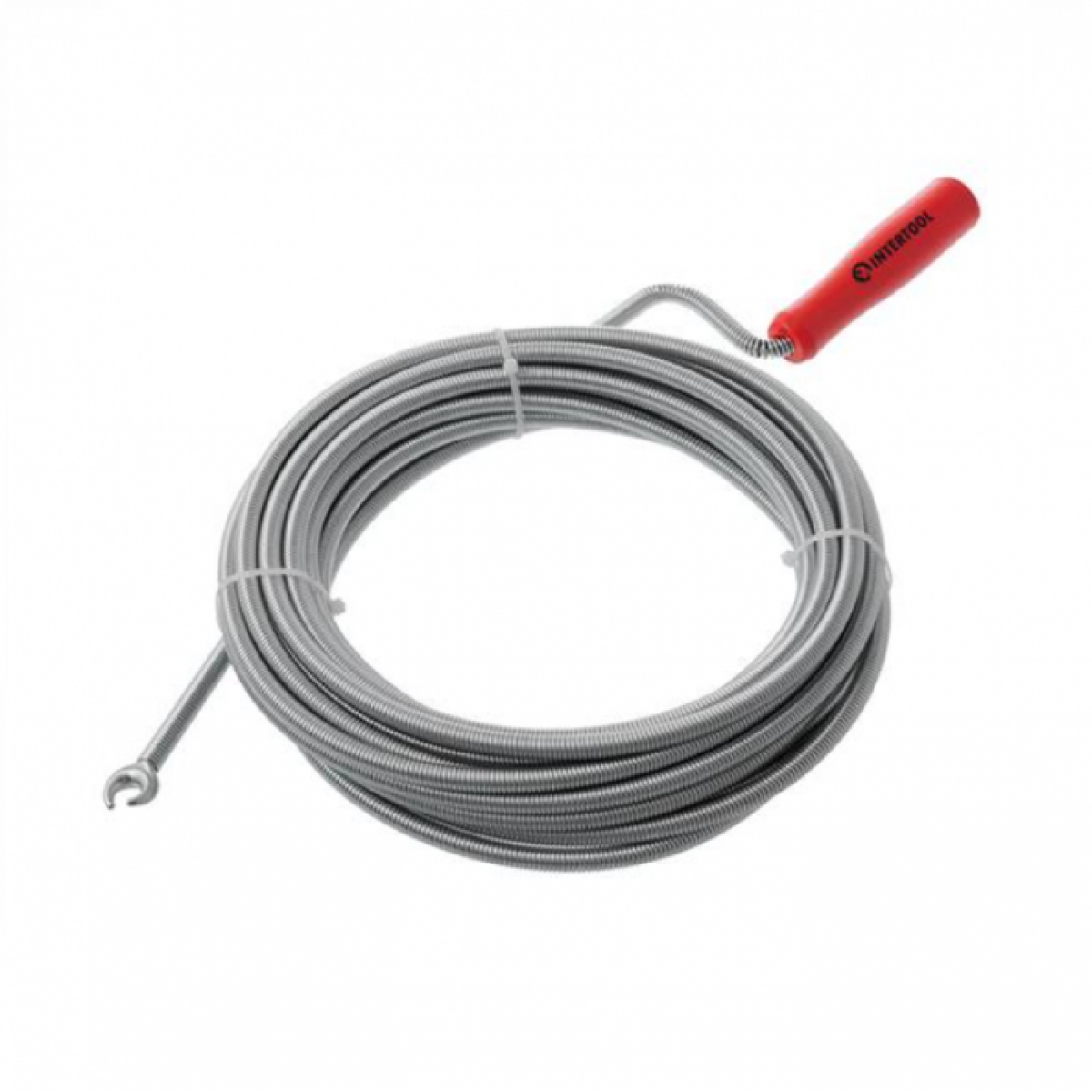 Трос для чистки труб Intertool 9мм x 5м с наконечником (HP-1006)