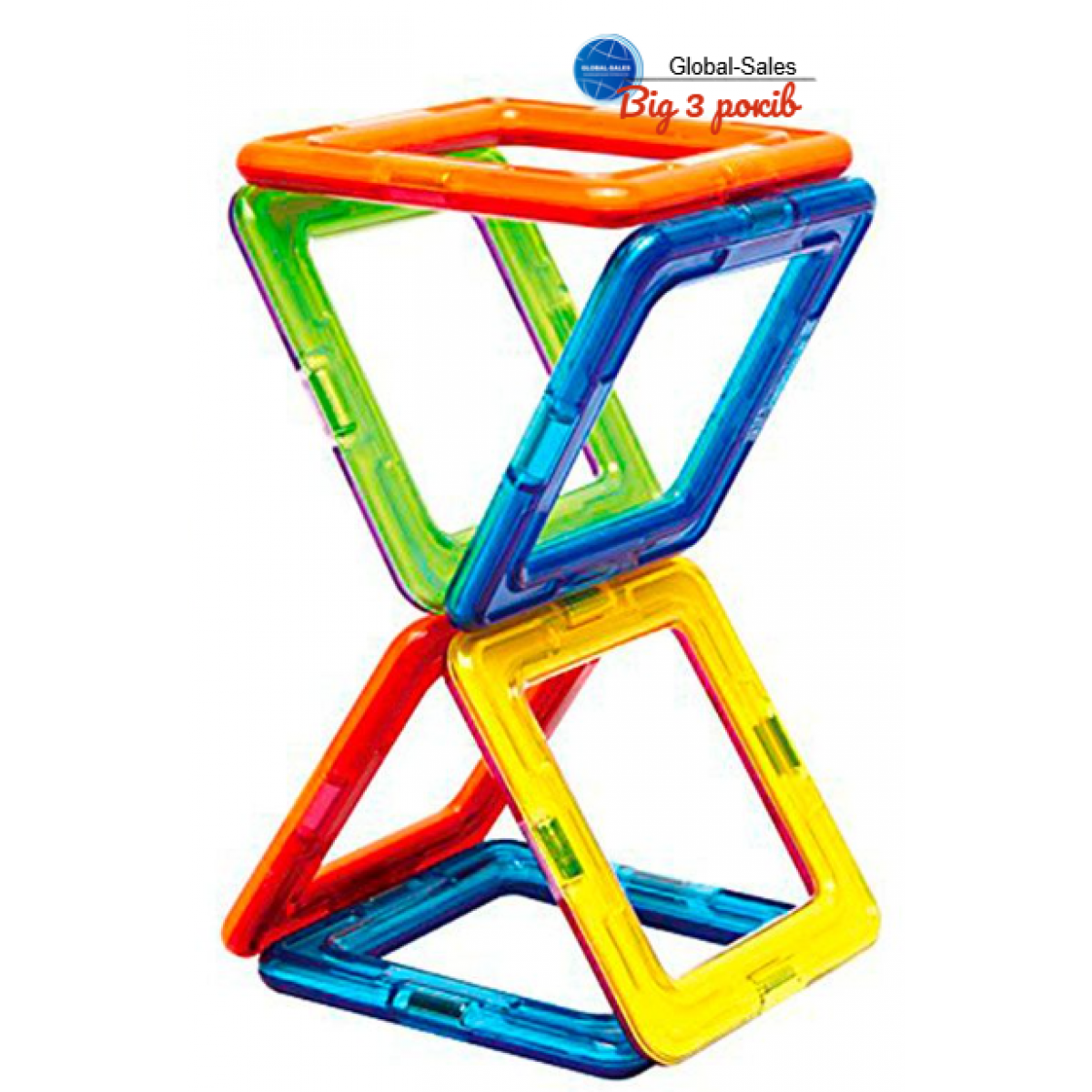 Дитячий конструктор Magnetic Sheet 6 квадратних деталей LT 1006