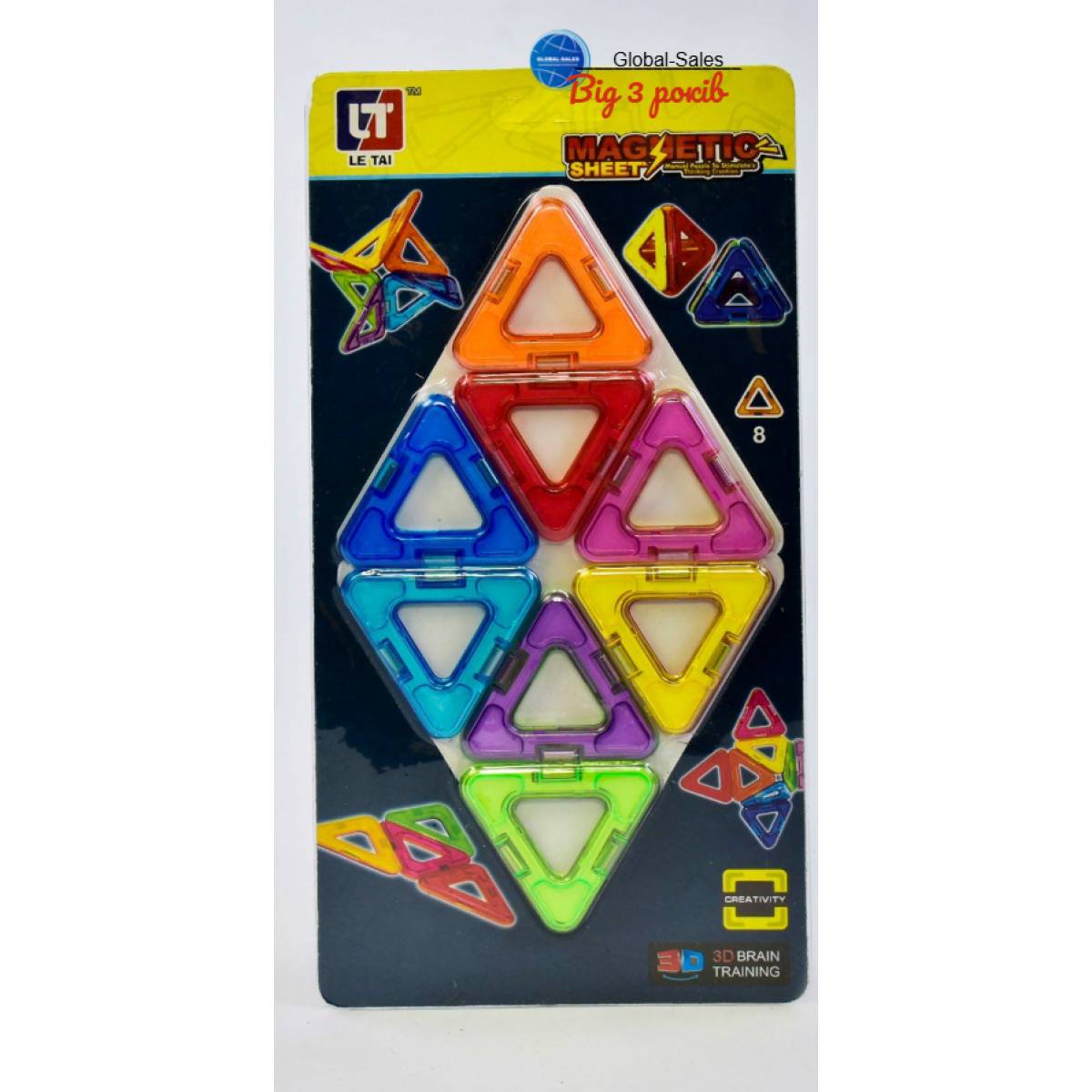 Дитячий конструктор Magnetic Sheet 8 ромбічних деталей LT 1005