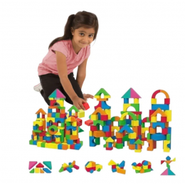 Конструктор 124 деталей, м'які блоки,