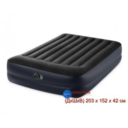  Надувная кровать со встроенным электронасосом Intex 64124 (203 x 152 x 42см)