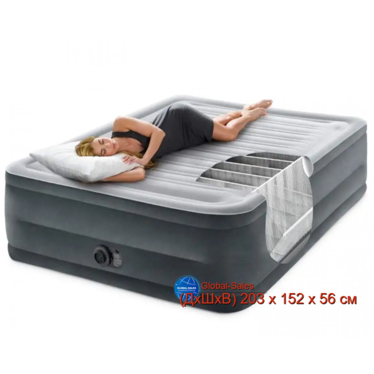 Надувная кровать Intex 64418 (203 x 152 x 56см) 